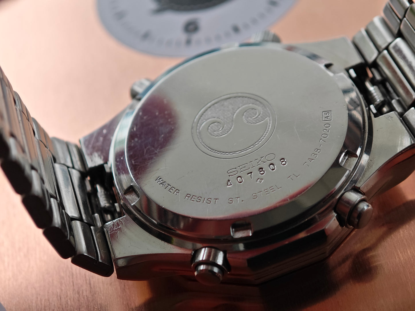 MINT SEIKO OAK 7a38-7020 Box & Outer Box