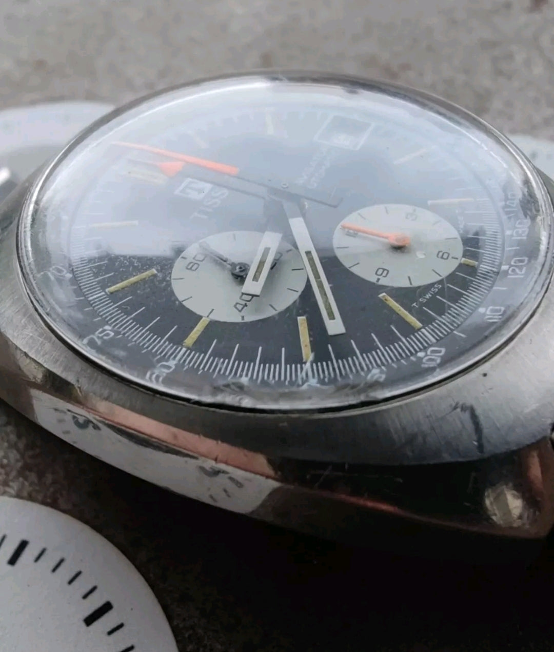 Tissot Navigator Reverse Panda with Lemania 1341