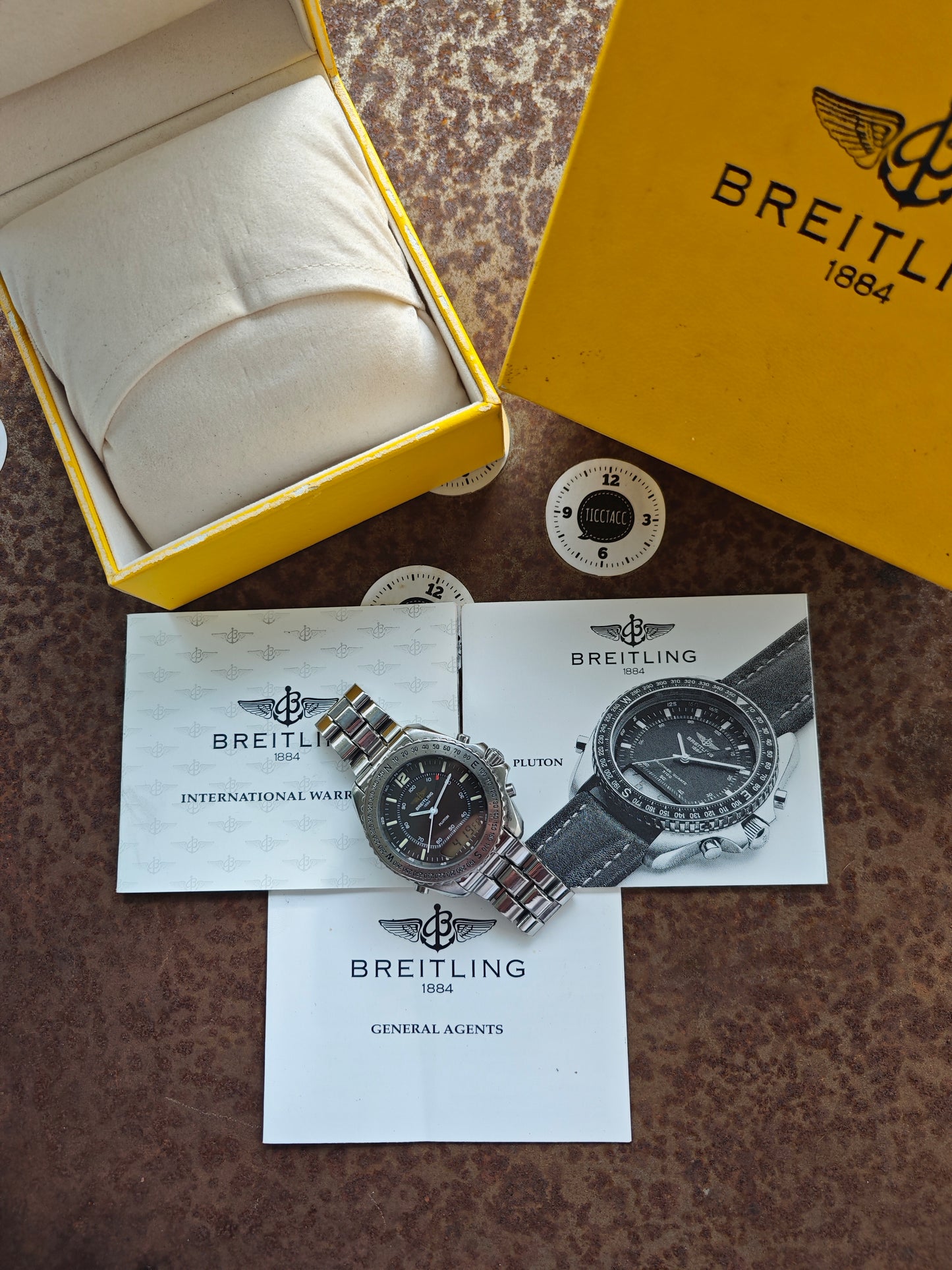 FULL SET - Breitling NEW PLUTON from 1996 Pluton only dial - SERVICE APR-2024