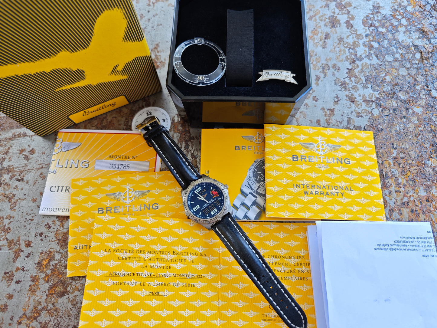 MINT & LIMITED Breitling Aerospace E75362 - Flying Monsters 322 1/80 FULL SET Breitling Service 11/2023