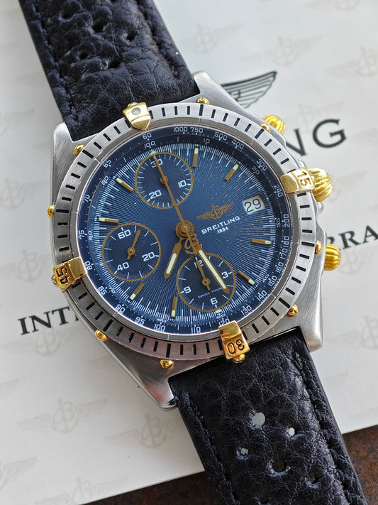 1993 Breitling Chronomat B13047 Sun Burst Dial & Papers