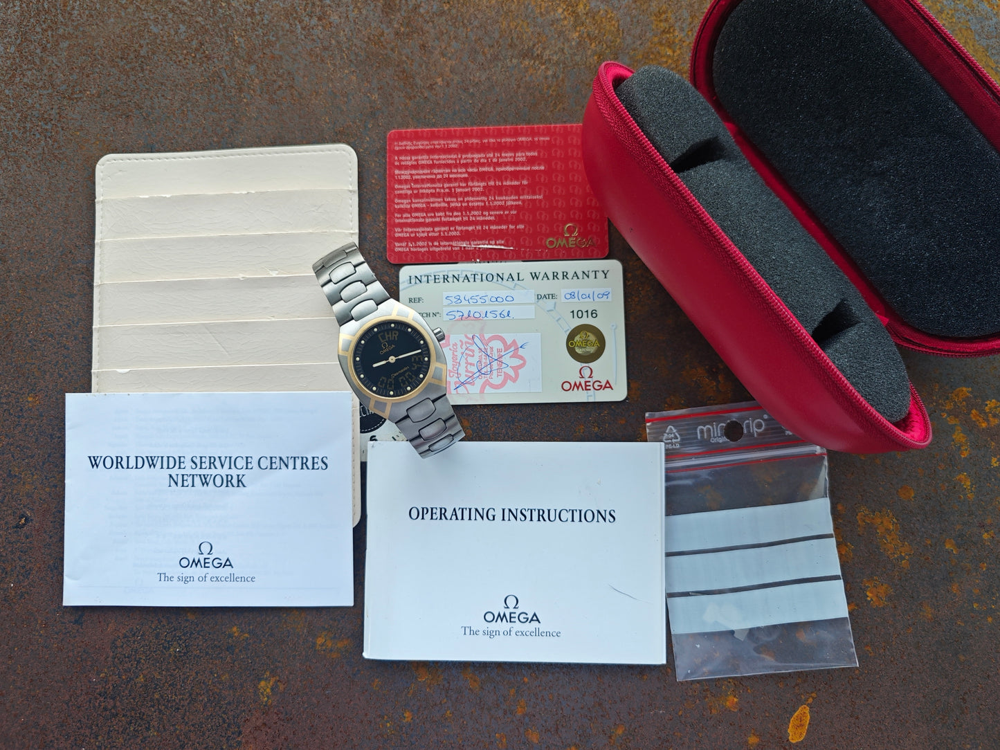 Extremly Rare Titanium OMEGA SEAMASTER Polaris Multi Functional Full SET
