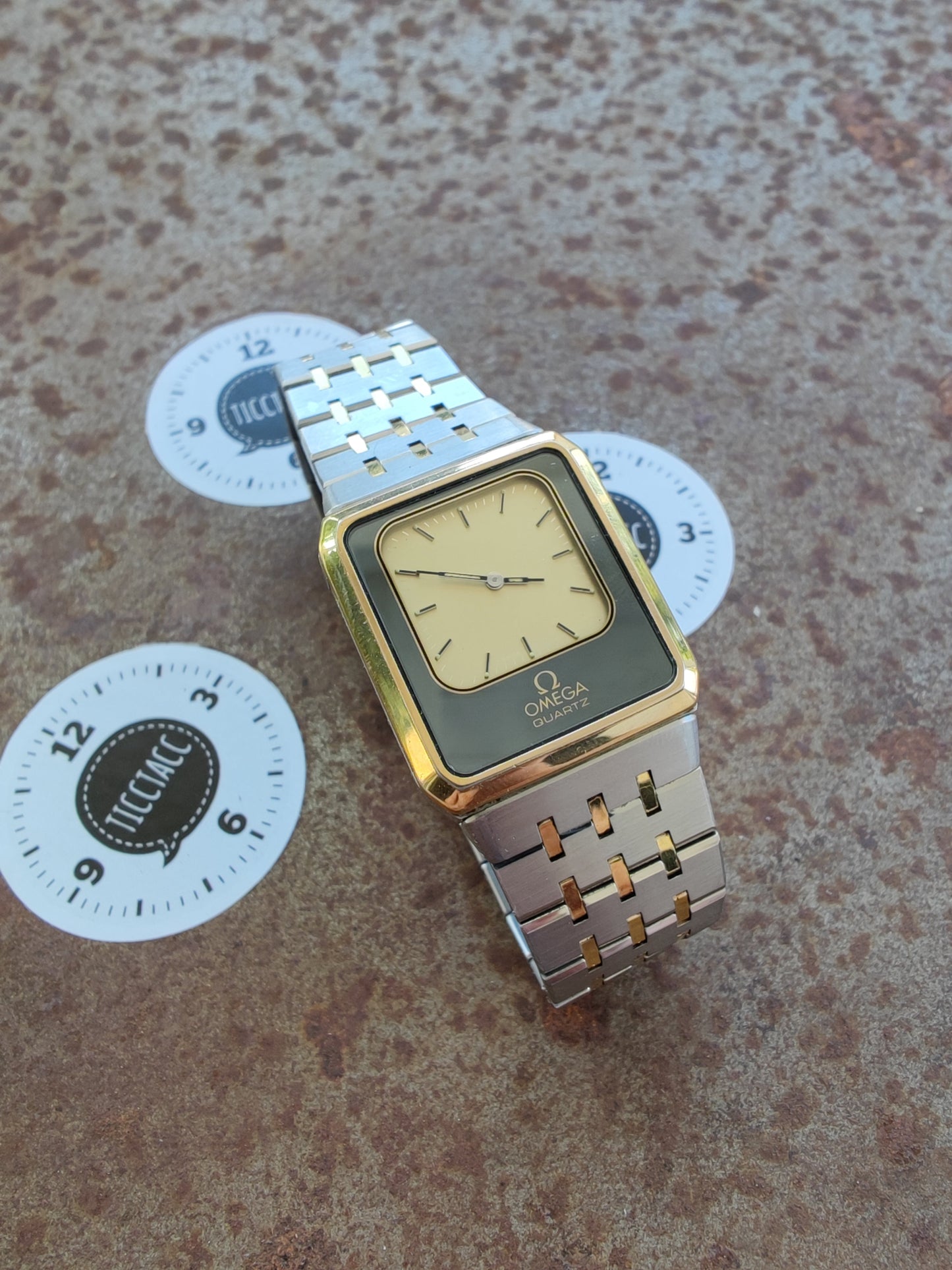 SOUND WORKING & MINT+++OMEGA Equinoxe Reverso 186.0013 cal1655 bicolor