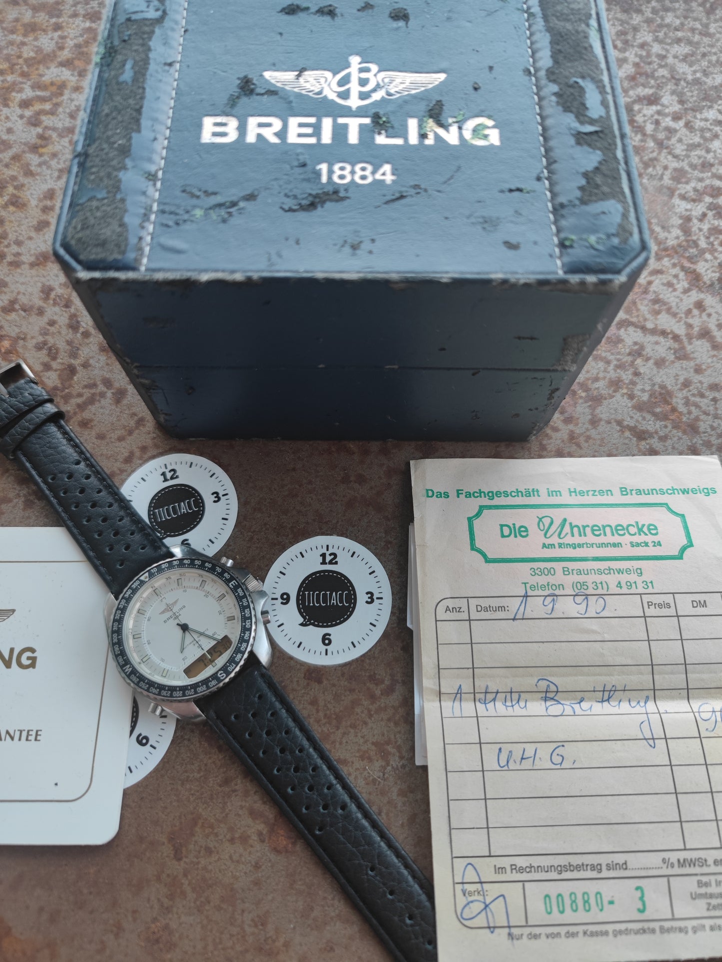 Breitling Navitimer Pluton 80191 3100 - Service SEPT 2023 & Papers & Box