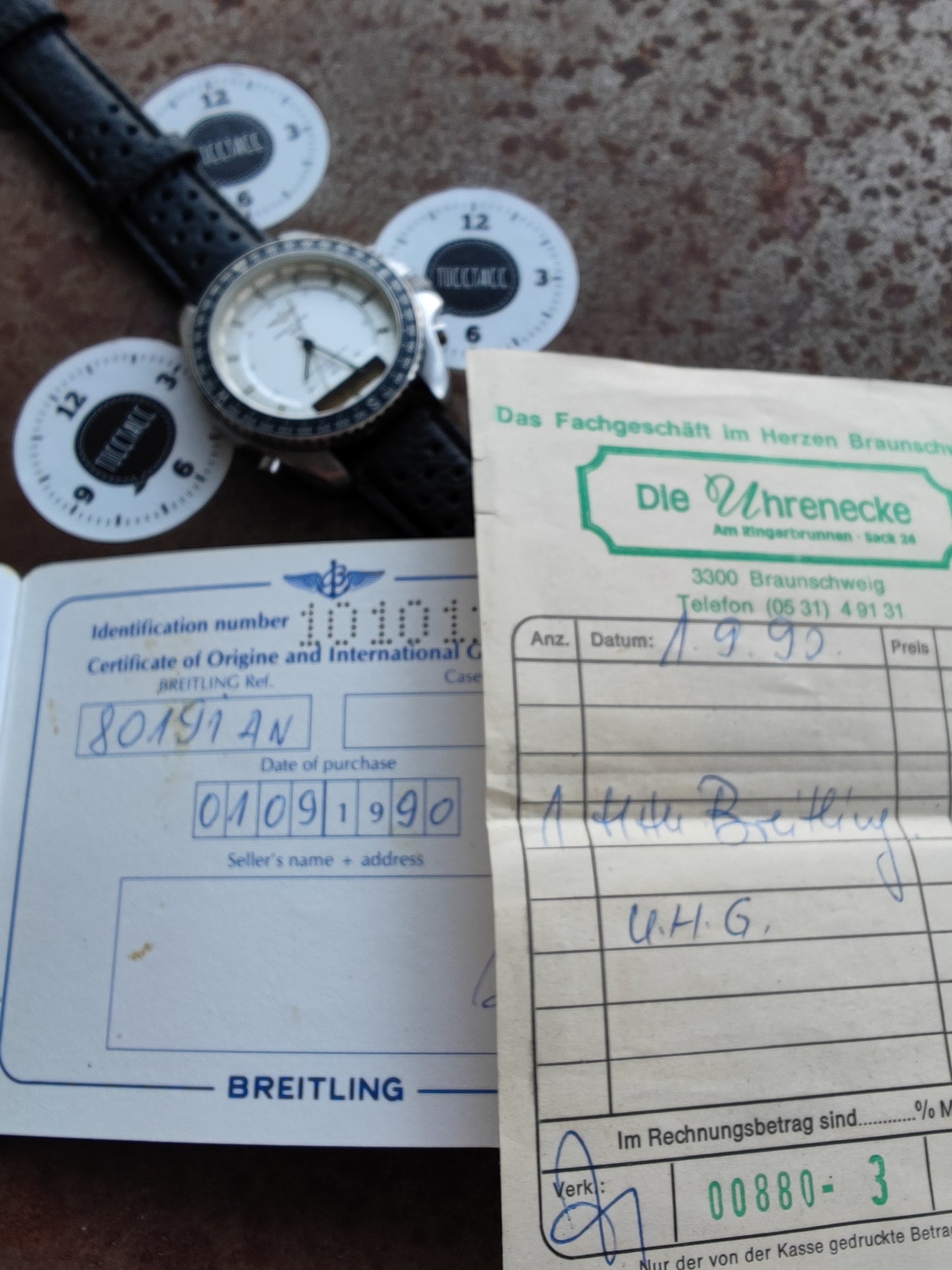 Breitling Navitimer Pluton 80191 3100 - Service SEPT 2023 & Papers & Box