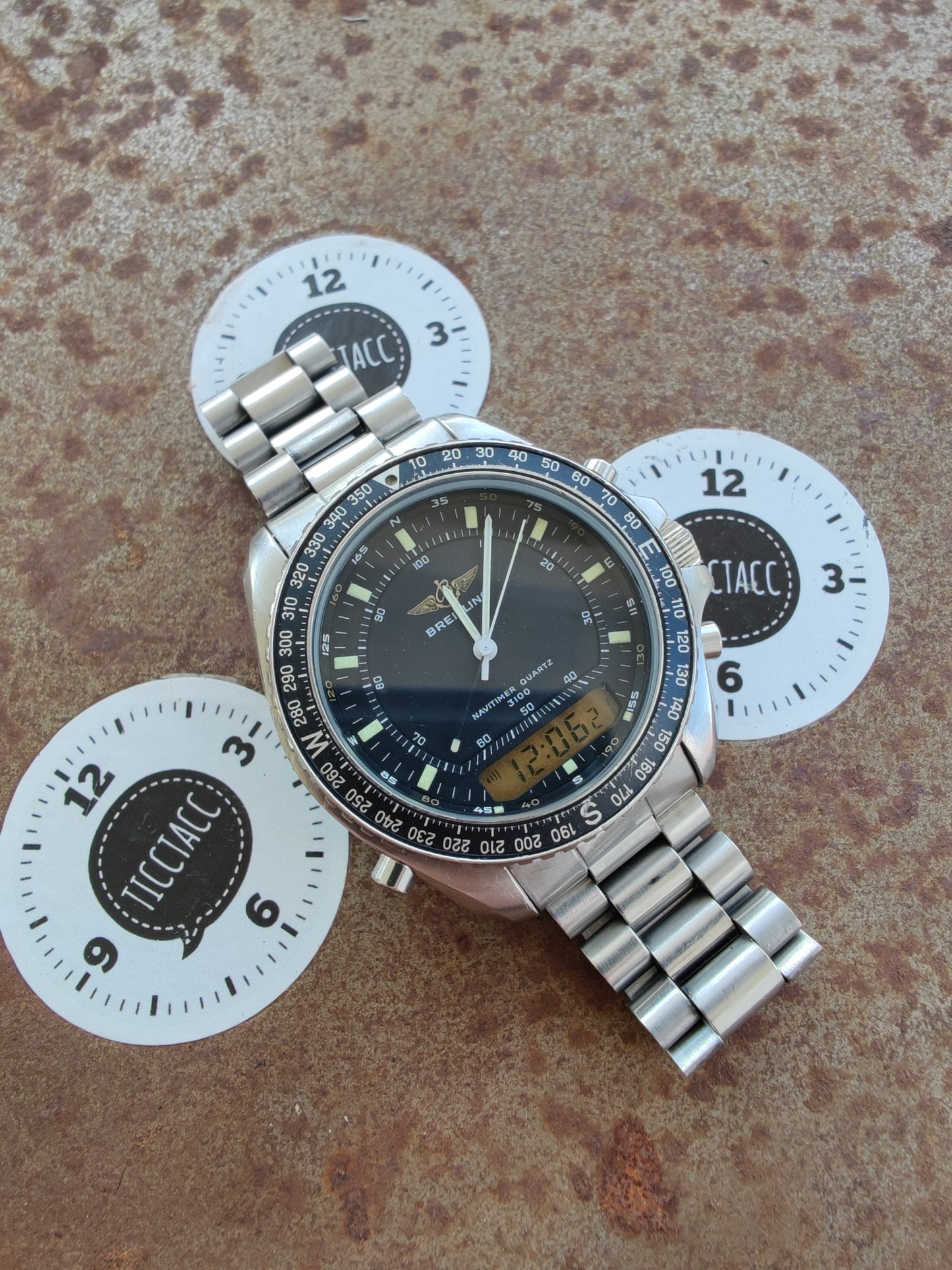 1st Gen. Breitling Pluton 3100 80191 & President bracelet