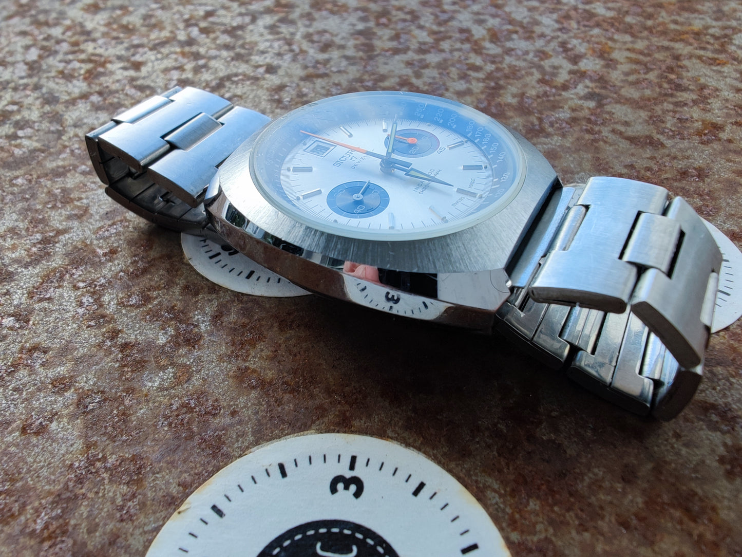 Amazing Sicura Chrono 930932 near MINT & original bracelet
