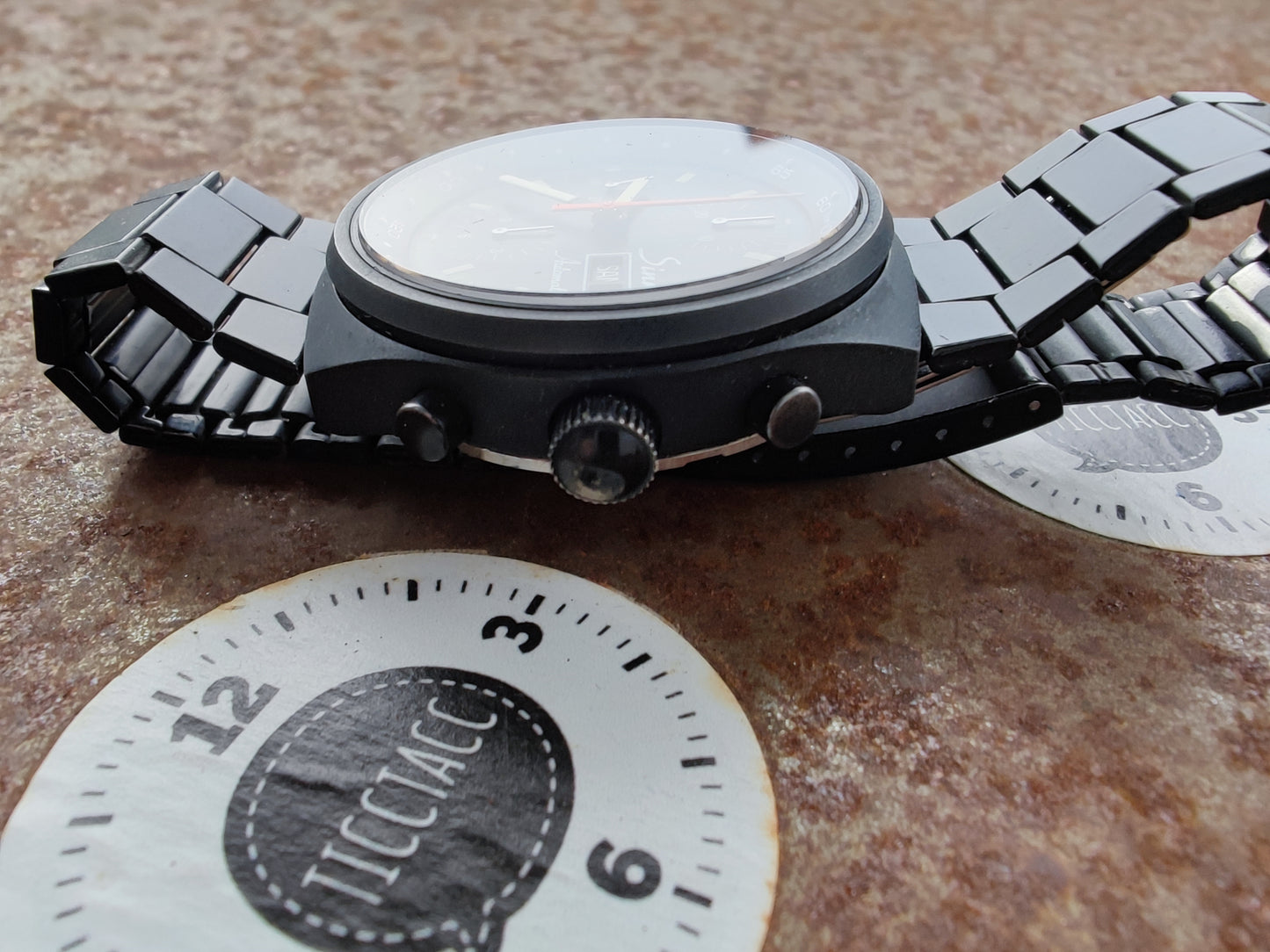 SINN 144 Black PVD Tritium & PVD plated bracelet