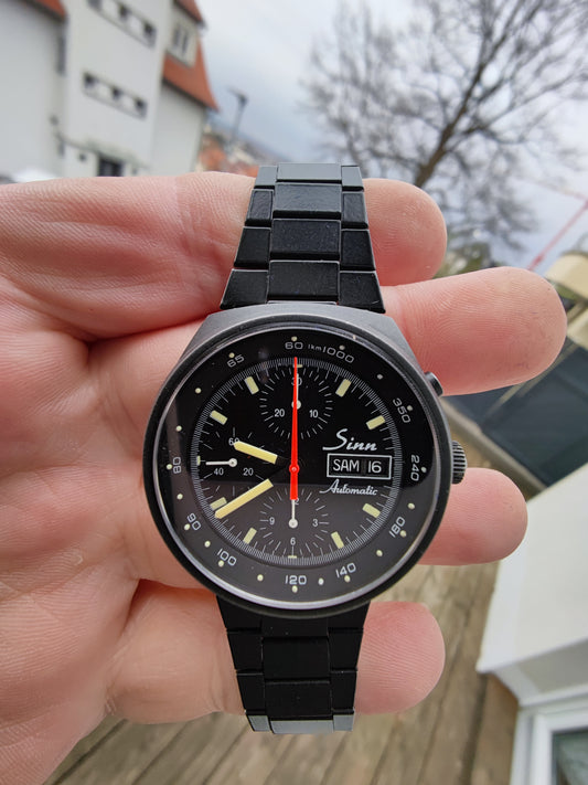 SINN 144 Black PVD Tritium & PVD plated bracelet