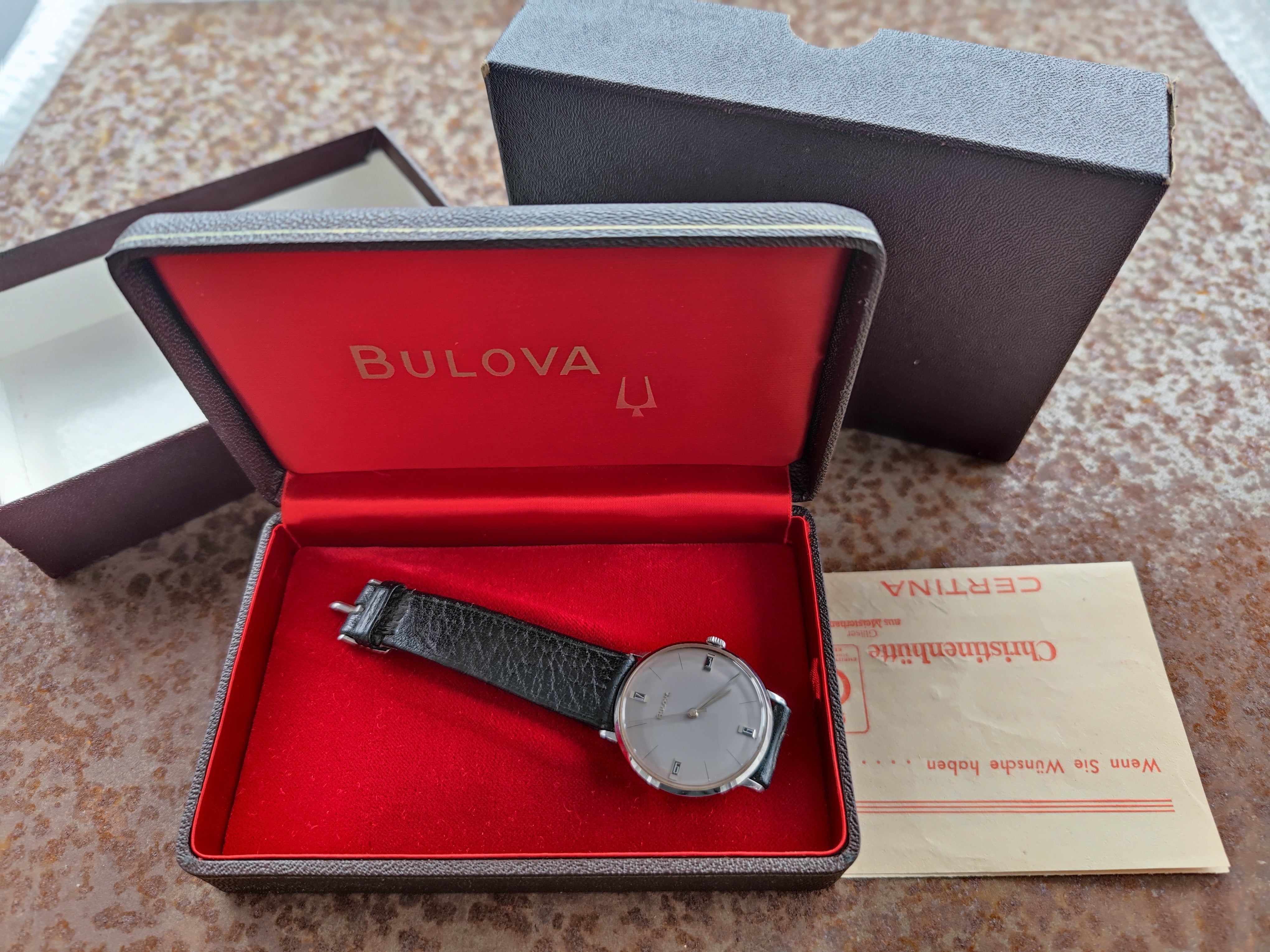 Vintage bulova watch discount box