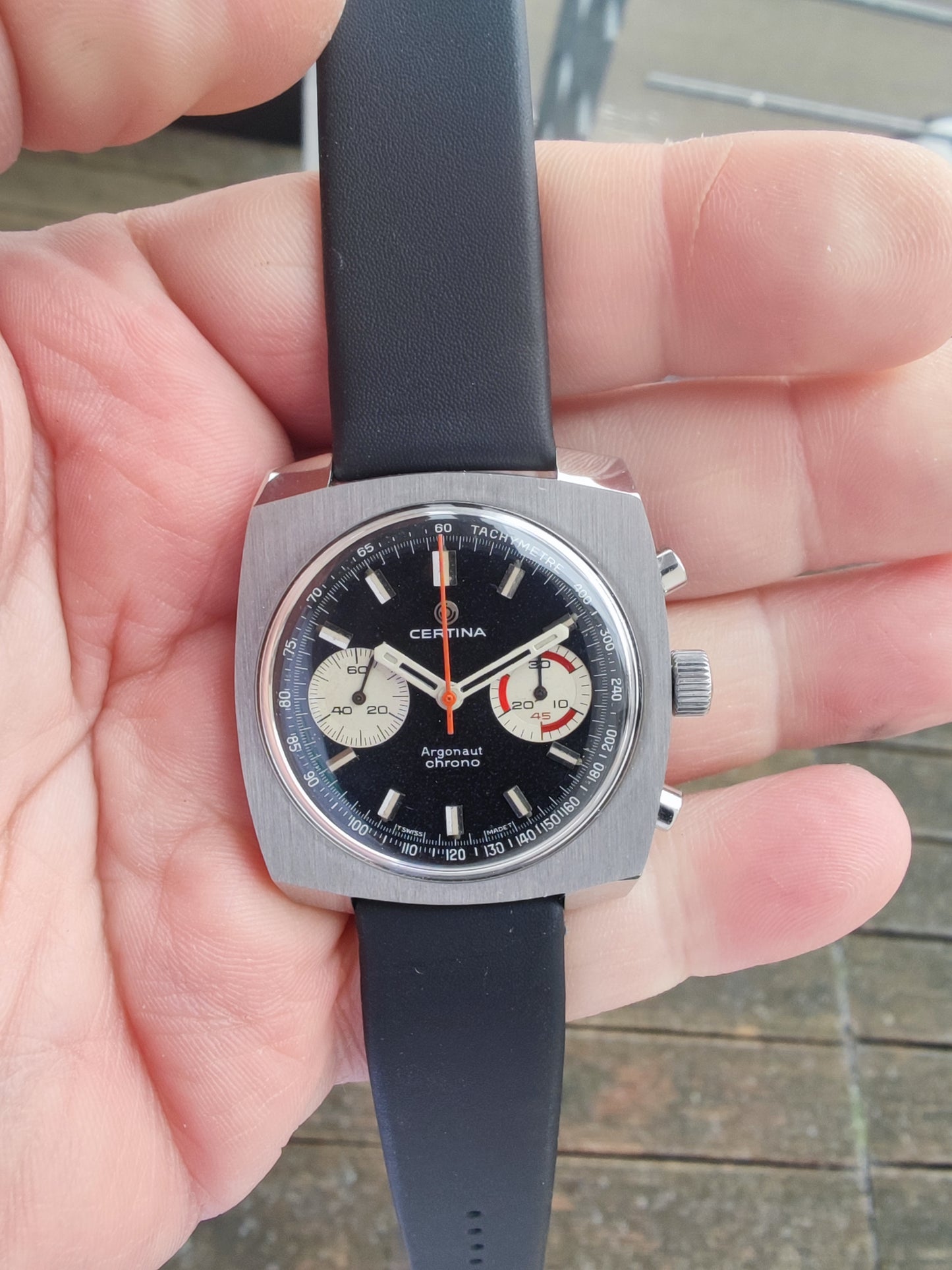 NOS CERTINA Argonaut black dial 8401-501 1968-1972