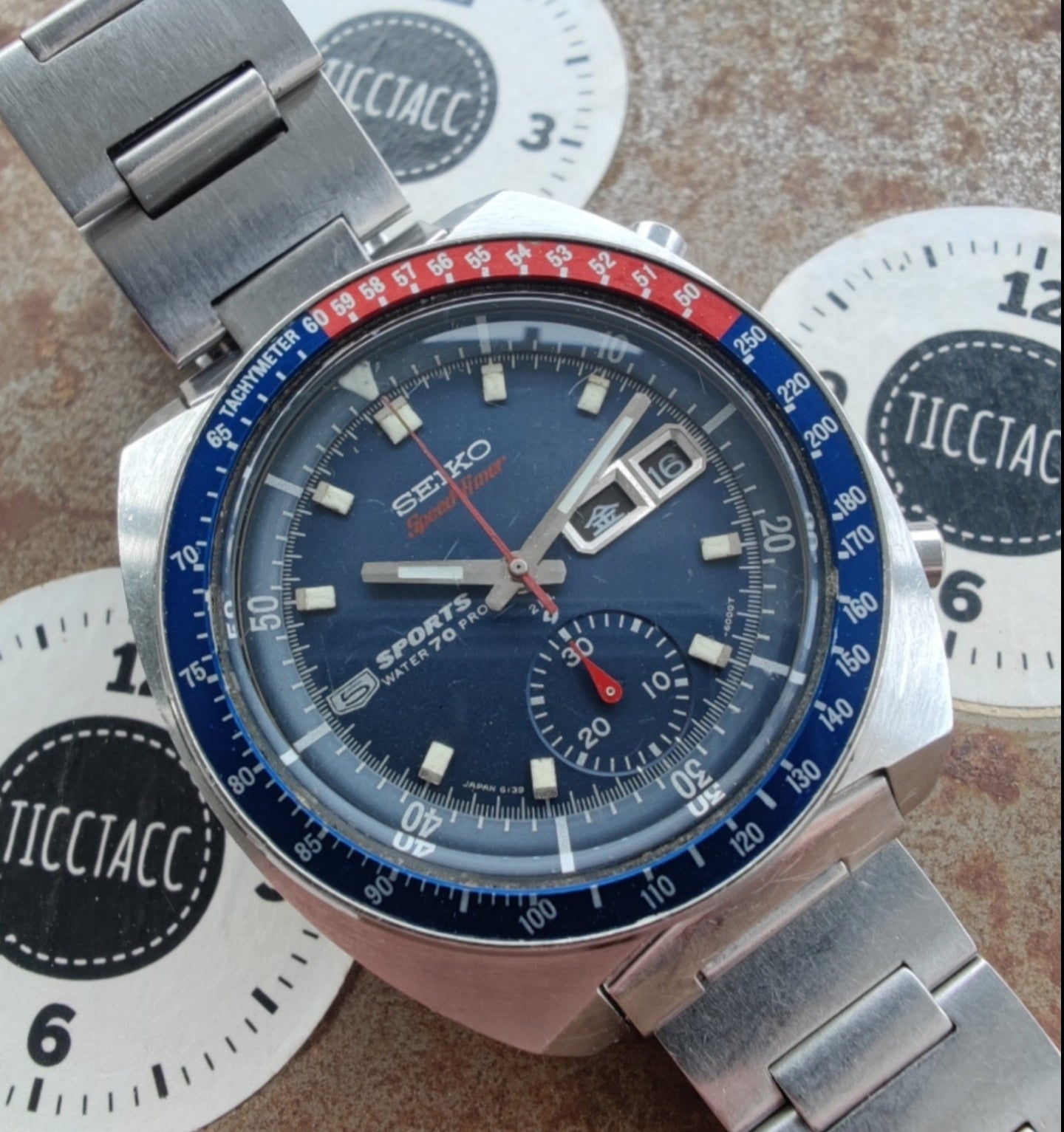 MINT SEIKO POGUE 6139-6000 Speedtimer Sports 5 from March 1969