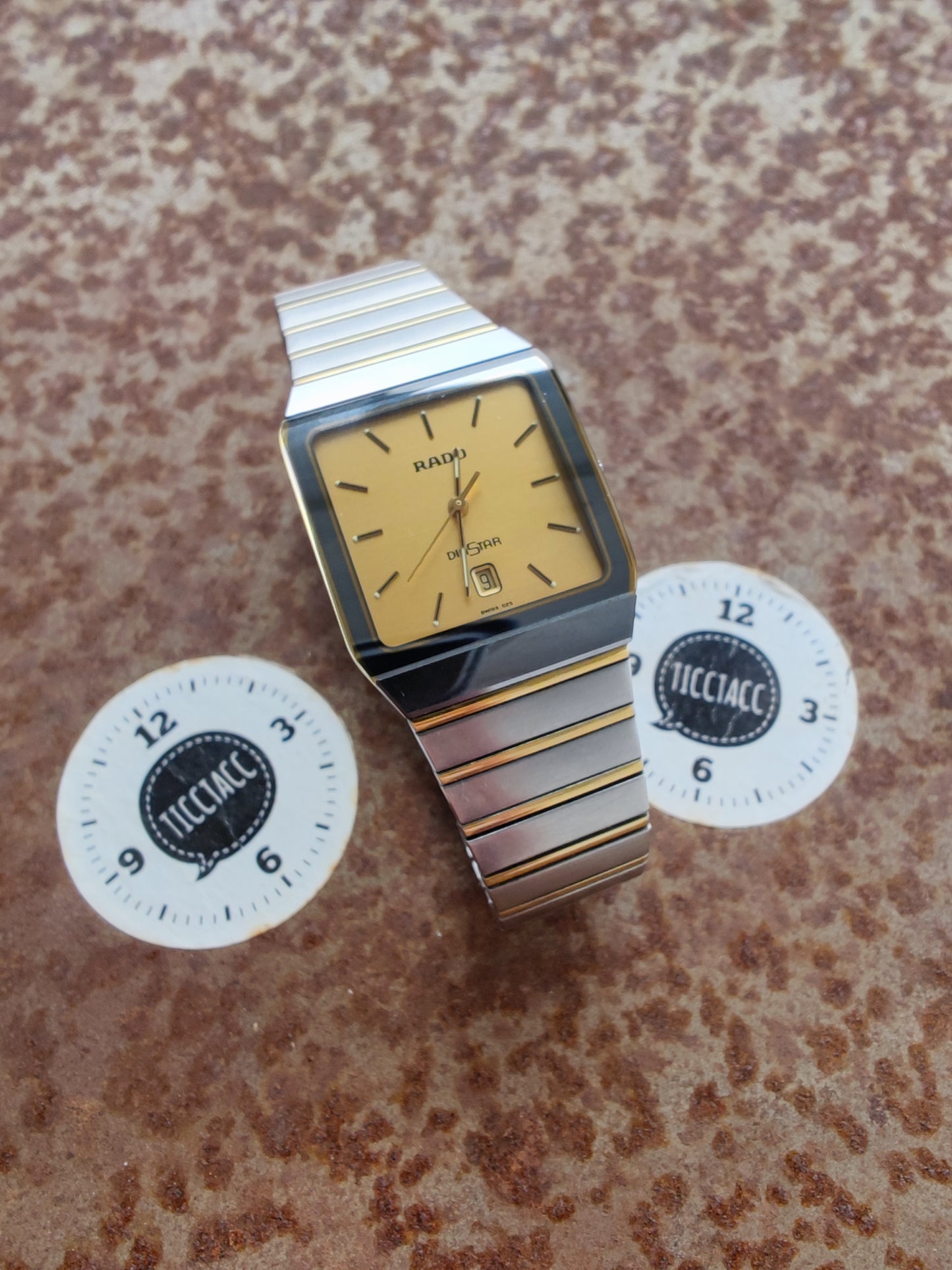 Very Good RADO DIASTAR 3 Material Mix watch. Ceramic, Steel & Gold plating