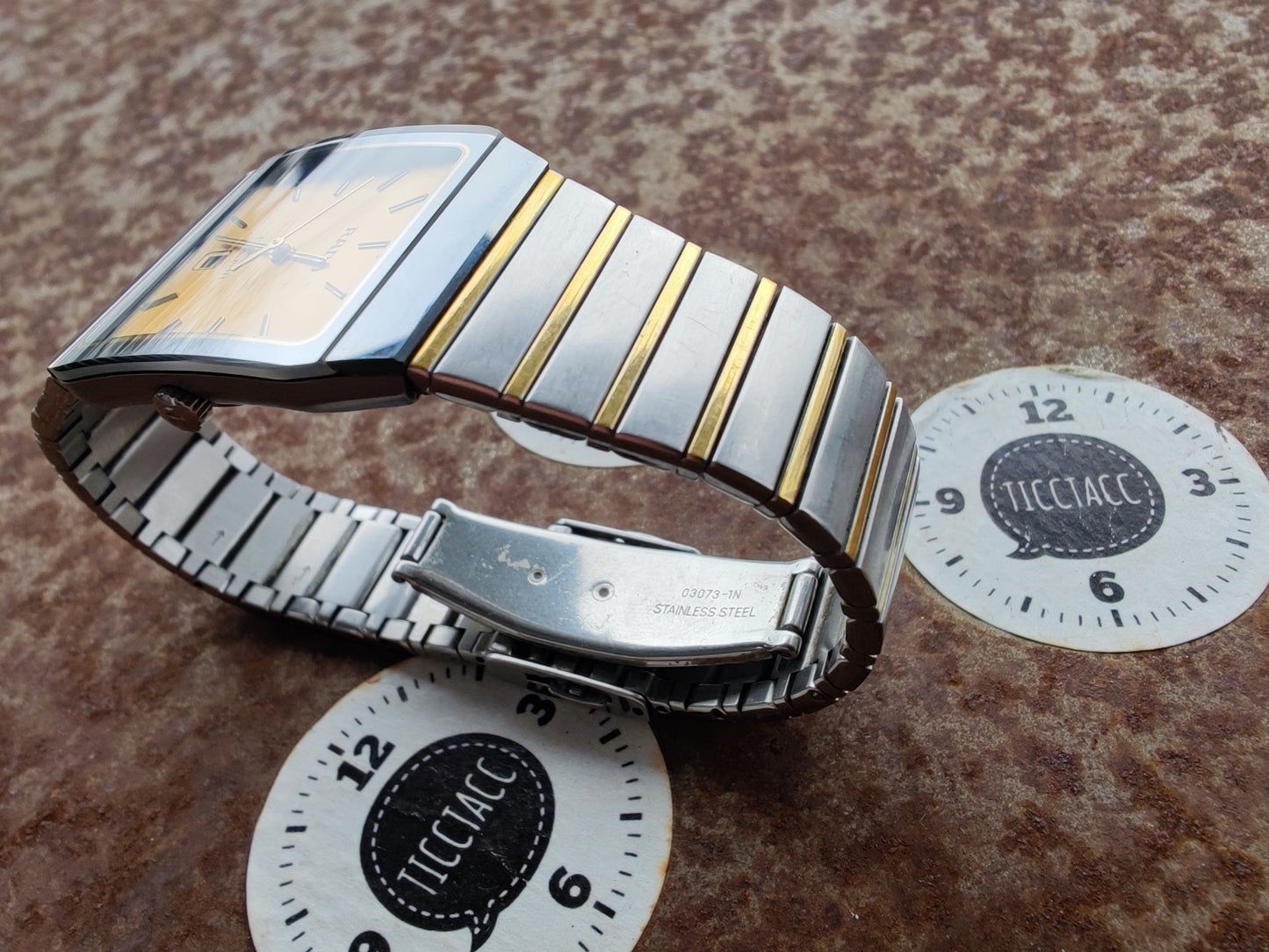 Very Good RADO DIASTAR 3 Material Mix watch. Ceramic, Steel & Gold plating