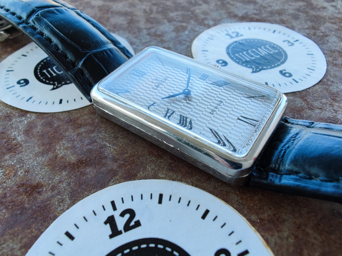 3D Metal Dial OMEGA DeVille Art Deco Watch - Unisex