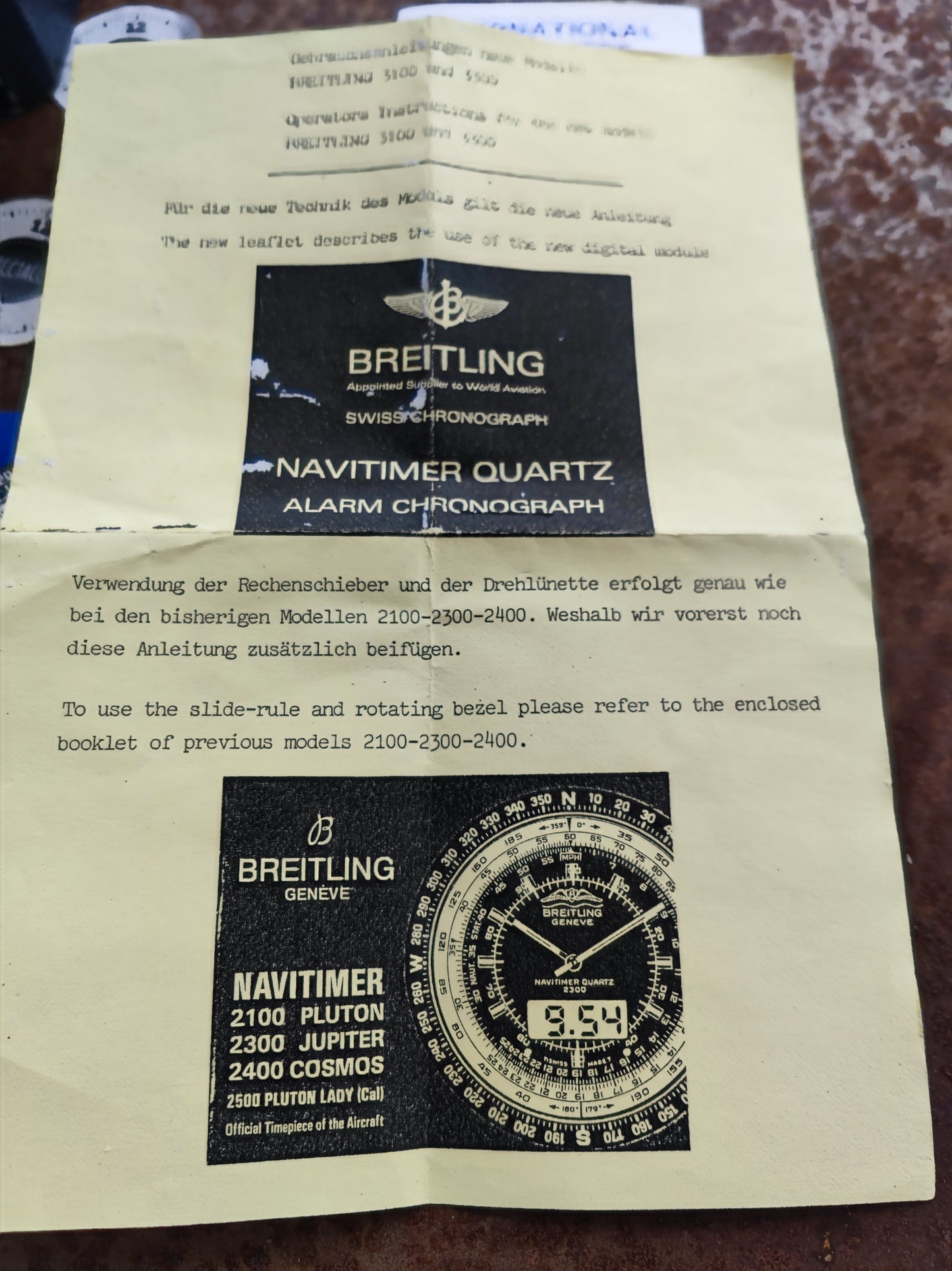 BICOLOR Breitling Navitimer 3300/Jupiter 80971 - FULL SET