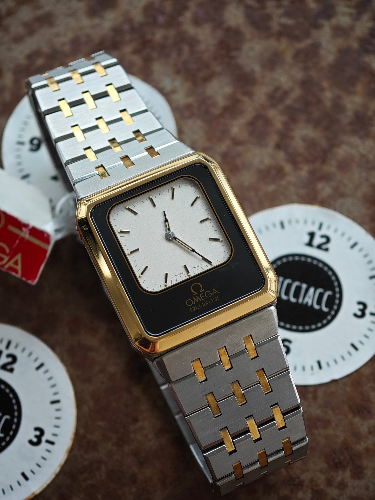 N.O.S. SOUND WORKING OMEGA Equinoxe Reverso 186.0013 cal1655 bicolor - SERVICE MARCH 2024