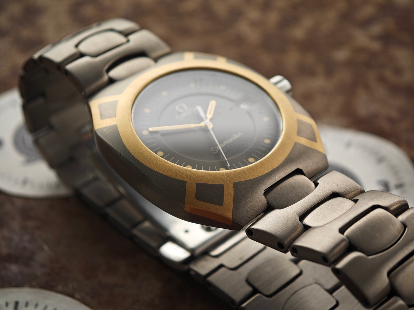 MINT+++ OMEGA Polaris Titanium/Gold Mens watch
