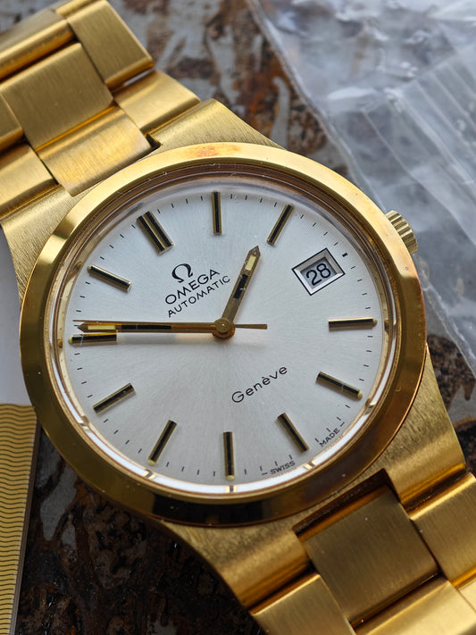 N.O.S OMEGA Geneve Automatic goldtone 1976 - original papers automatic