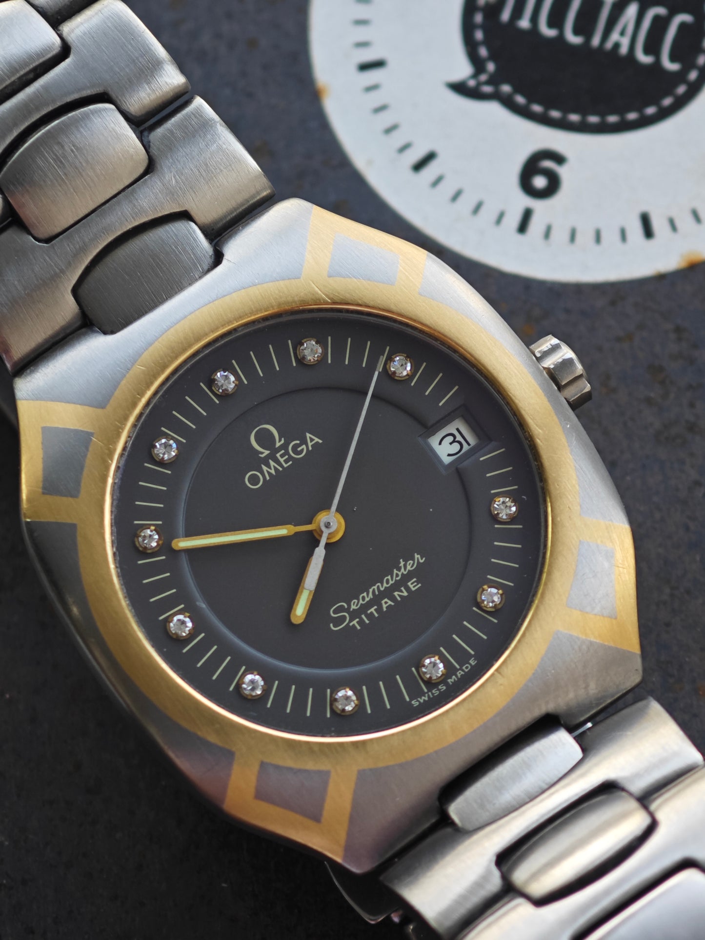 FACTORY Brillant Dial - OMEGA Polaris Titanium/Gold UNISEX watch