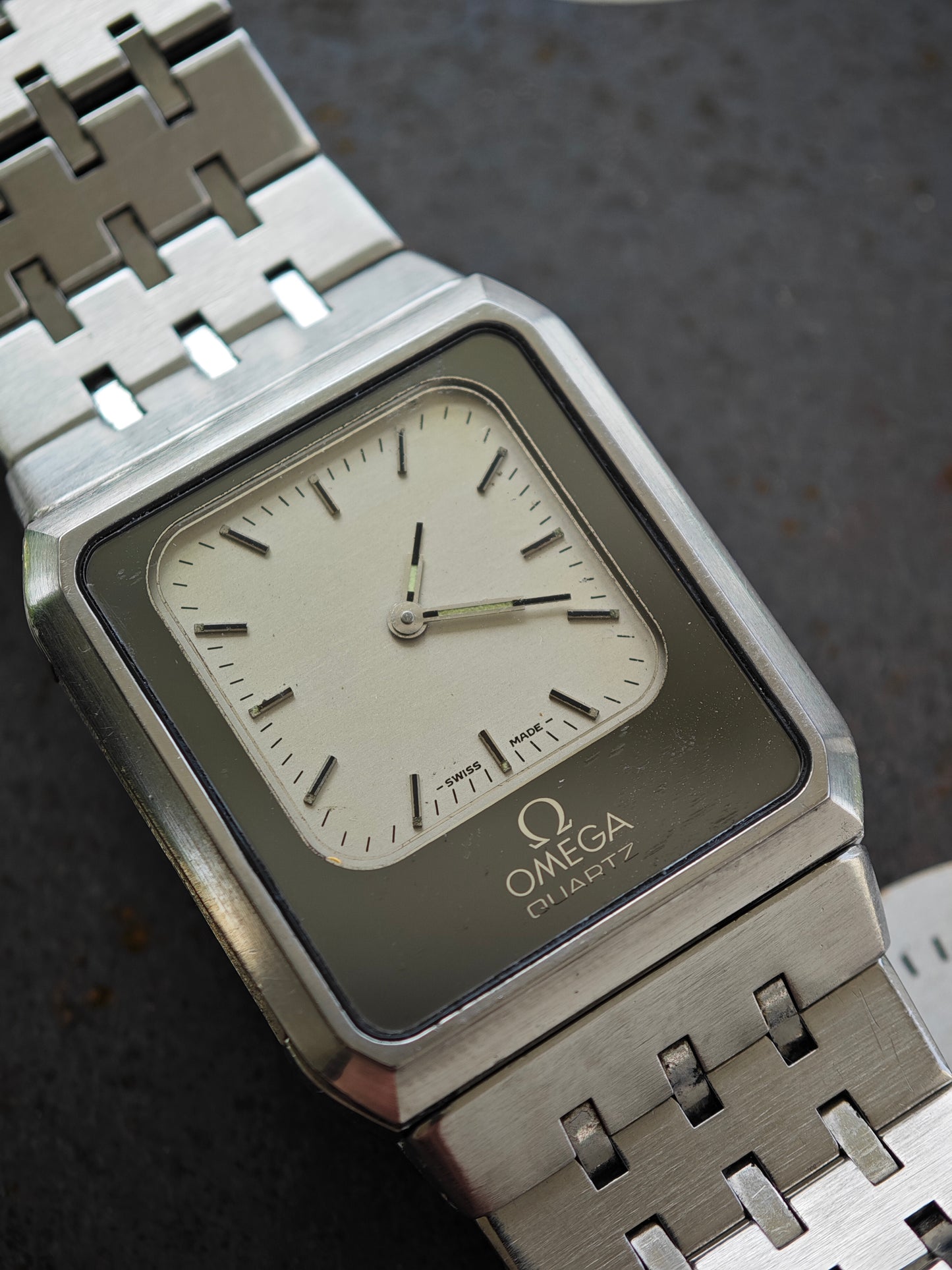 SOUND WORKING & ULTRA RARE OMEGA Equinoxe Reverso 186.0013 cal1655 stainless steel