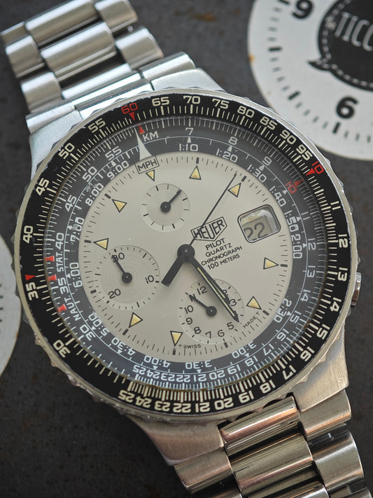 All HEUER Silver Dial Heuer Pilot 230.006