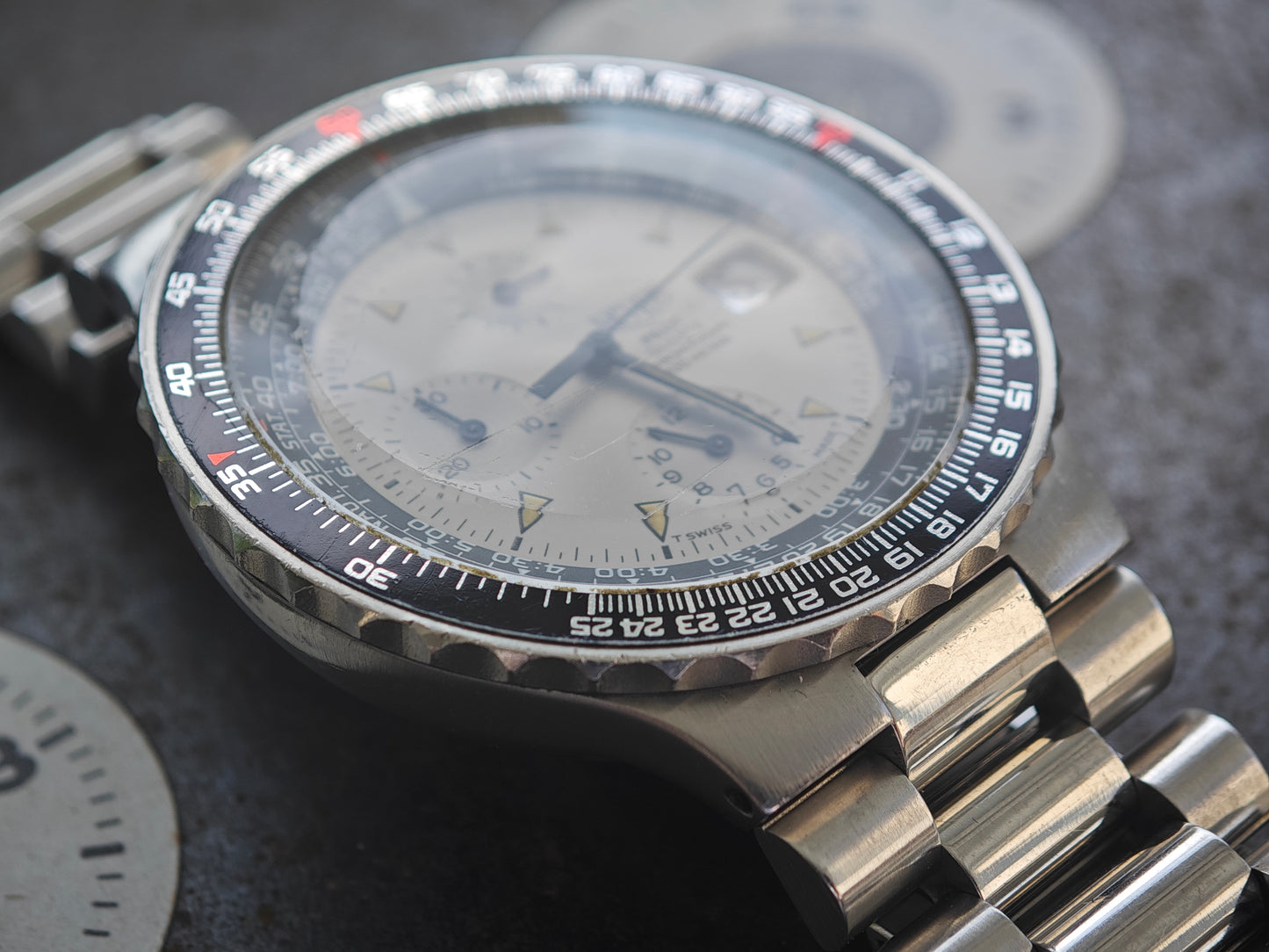 All HEUER Silver Dial Heuer Pilot 230.006