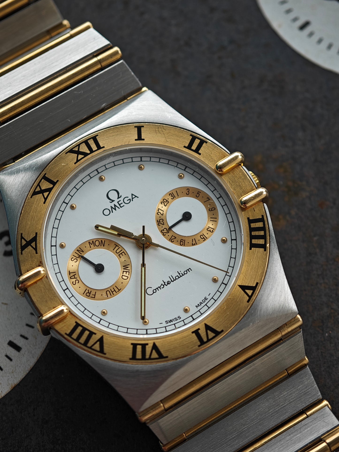 Almost New OMEGA Constellation Manhattan bicolor - TOP Collectors Conditions