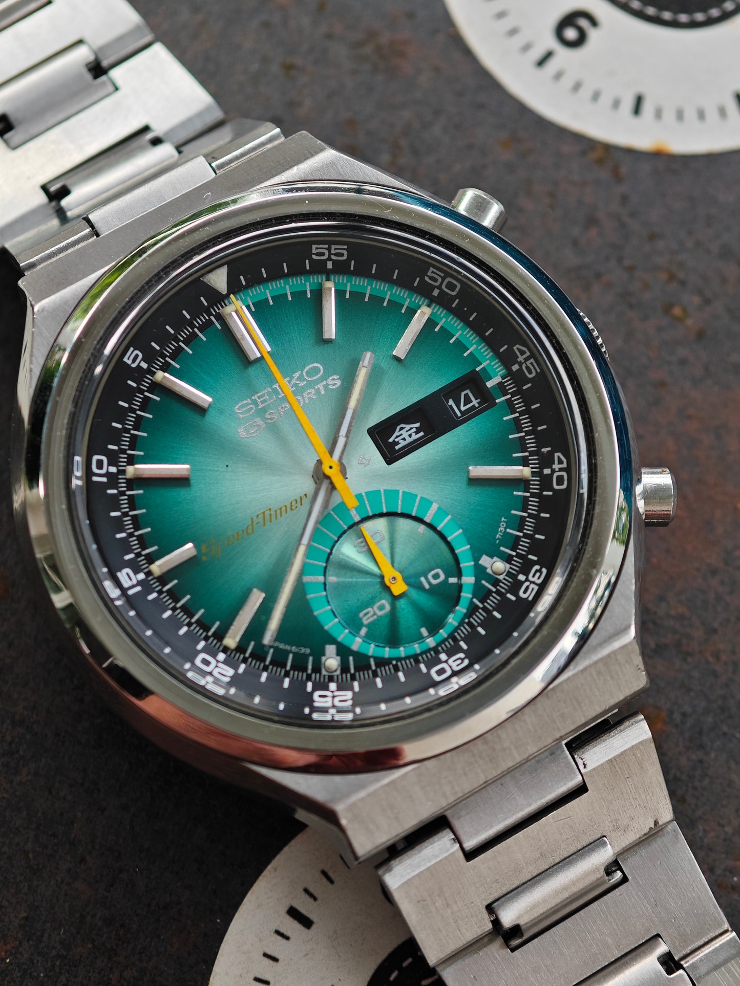 MINT & RARE SEIKO 6139-7060 with Turquoise Dial