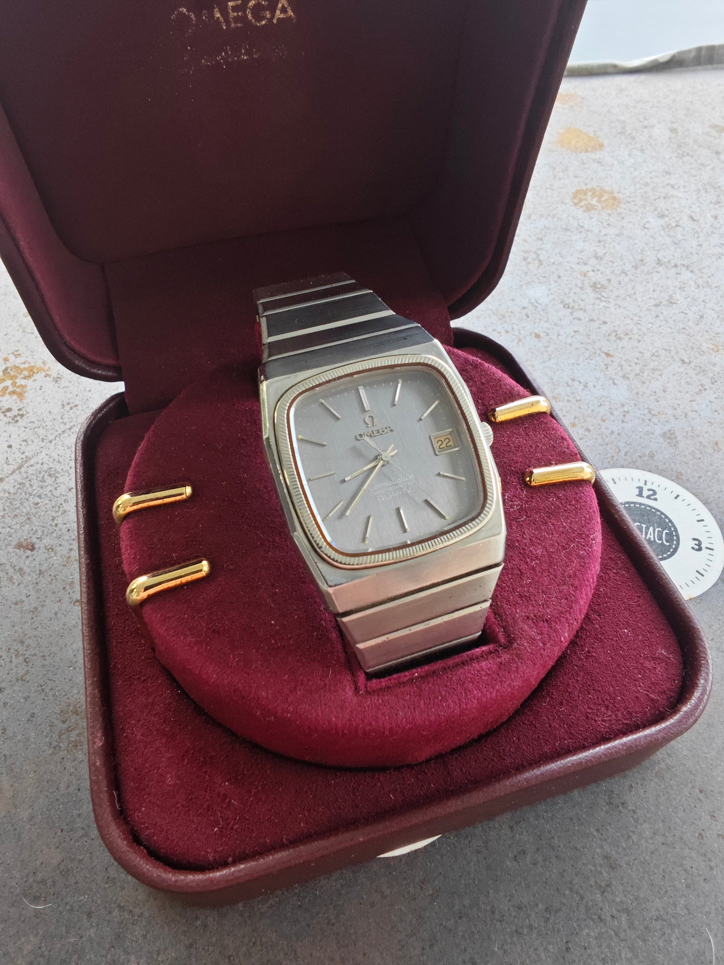 Super Rare OMEGA Constellation Slaight Grey & BOX