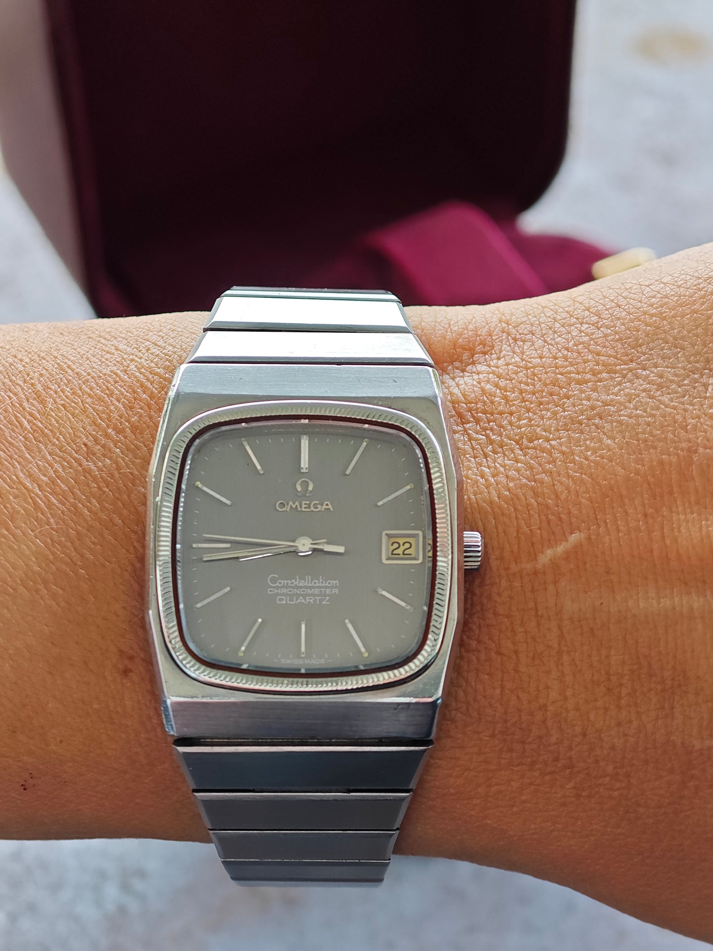 Super Rare OMEGA Constellation Slaight Grey & BOX