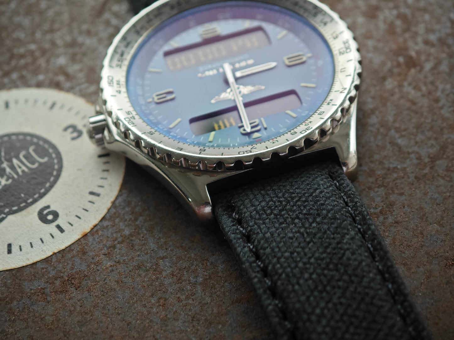 Blue Dial Breitling Chronospace 1881 & New Canvas Strap