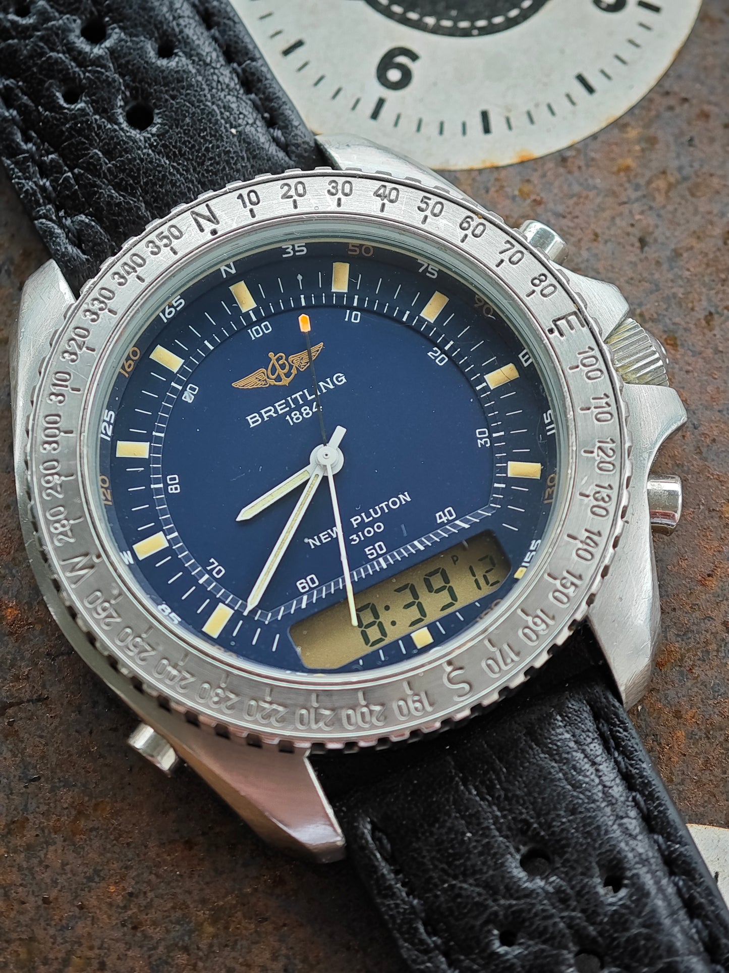 Vintage Breitling Pluton A51037 - FULL SERVICE & High End Strap