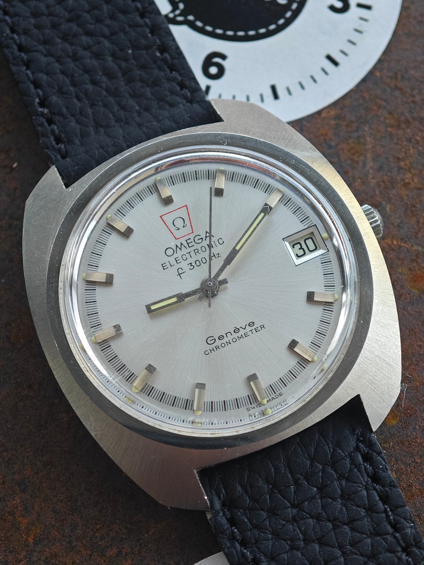 Outstanding OMEGA Geneve f300 Electronic Silver dial