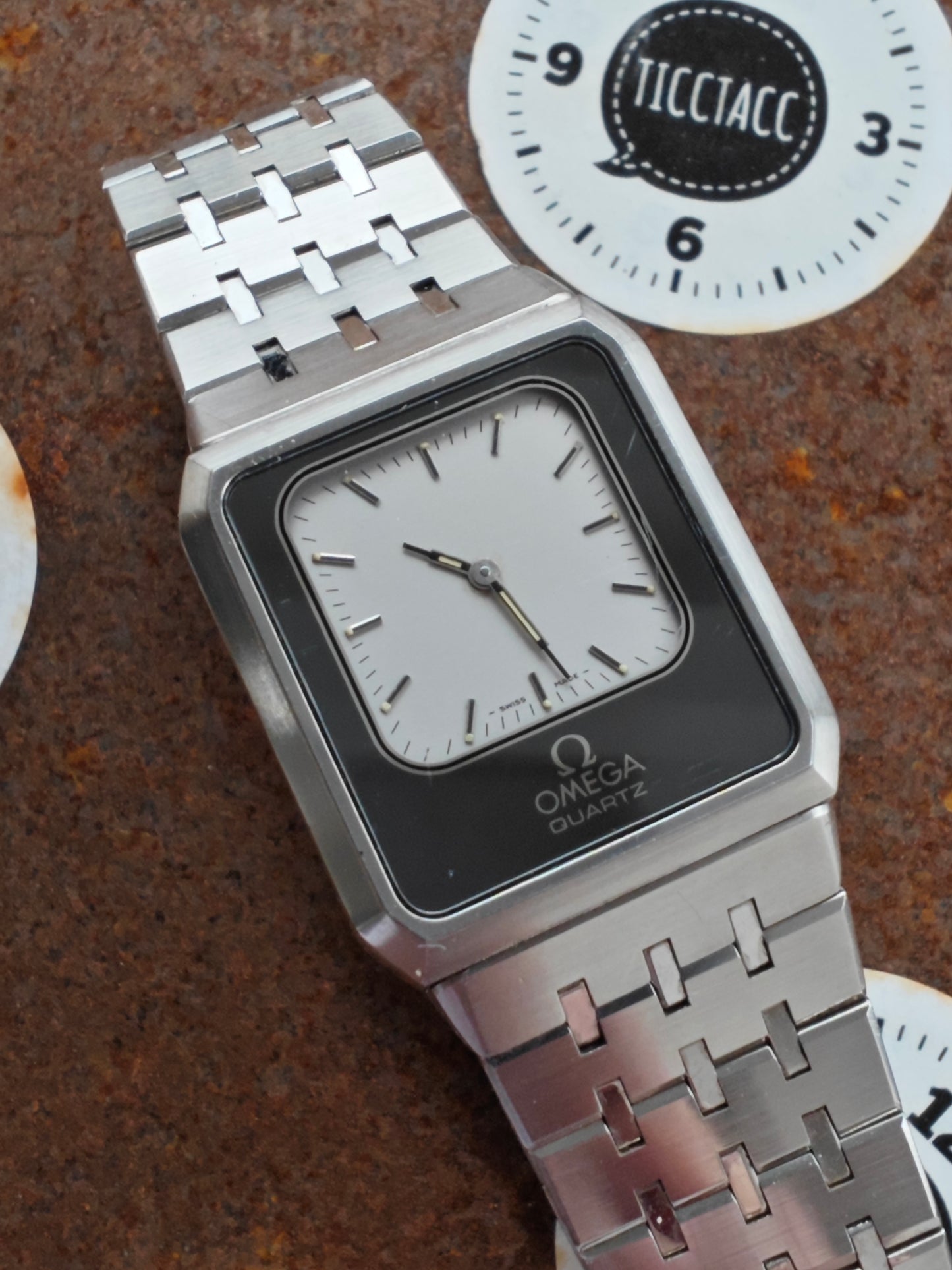 NEAR N.O.S. OMEGA Equinoxe 1655 stainless steel 19,0-19,5cm wrist size - Sound Works perfectly