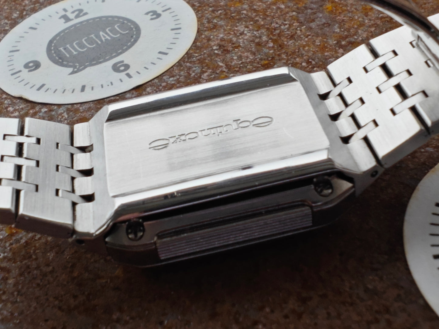 NEAR N.O.S. OMEGA Equinoxe 1655 stainless steel 19,0-19,5cm wrist size - Sound Works perfectly