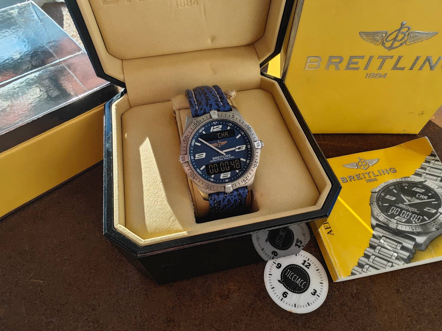 Breitling Aerospace E65362 Repetiton Minutes Full Titanium with backelite Box & Manual