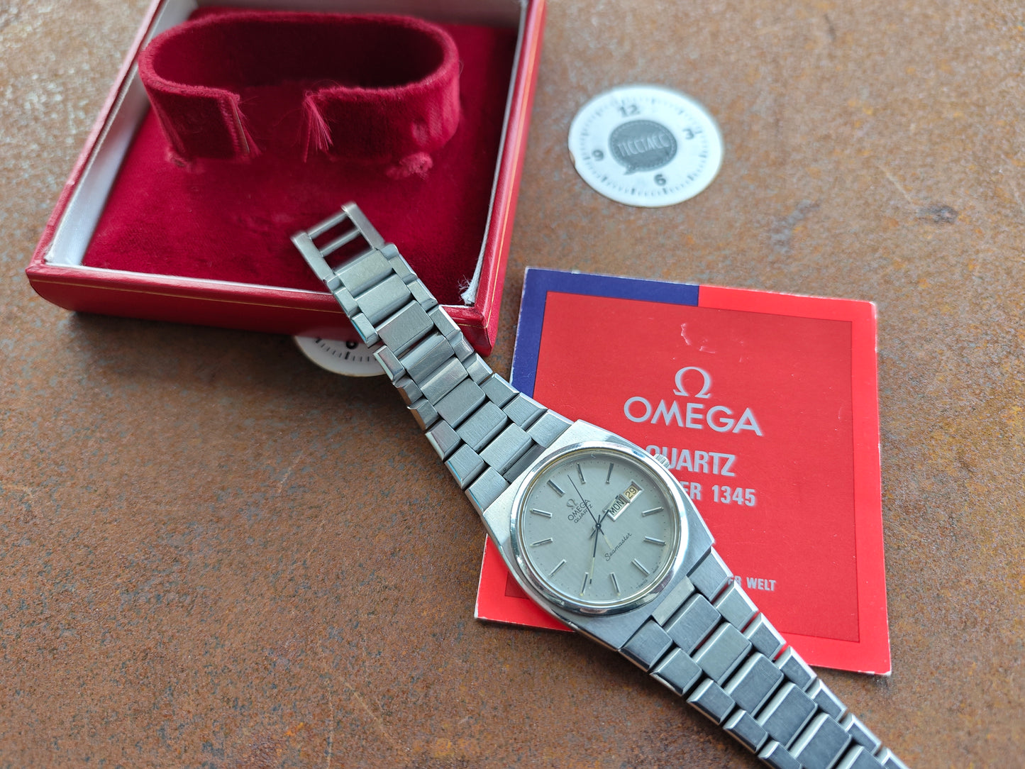 Super Rare OMEGA SEAMASTER 196.0089 & Chatelain bracelet & BOX & Manual