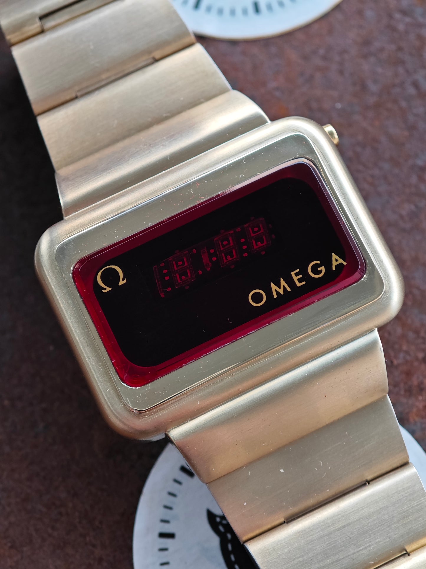 1975 - MINT+++ OMEGA Constellation TC3 LED watch Time Computer - goldplated / original movement