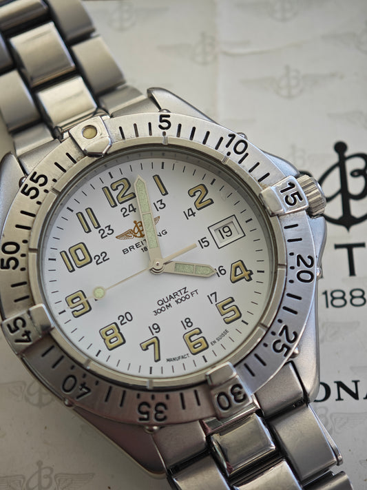 Breitling COLT A57035 Military - White Dial & bracelet & papers