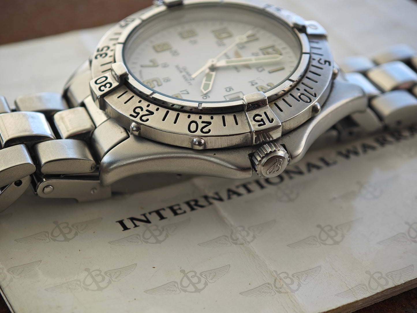 Breitling COLT A57035 Military - White Dial & bracelet & papers