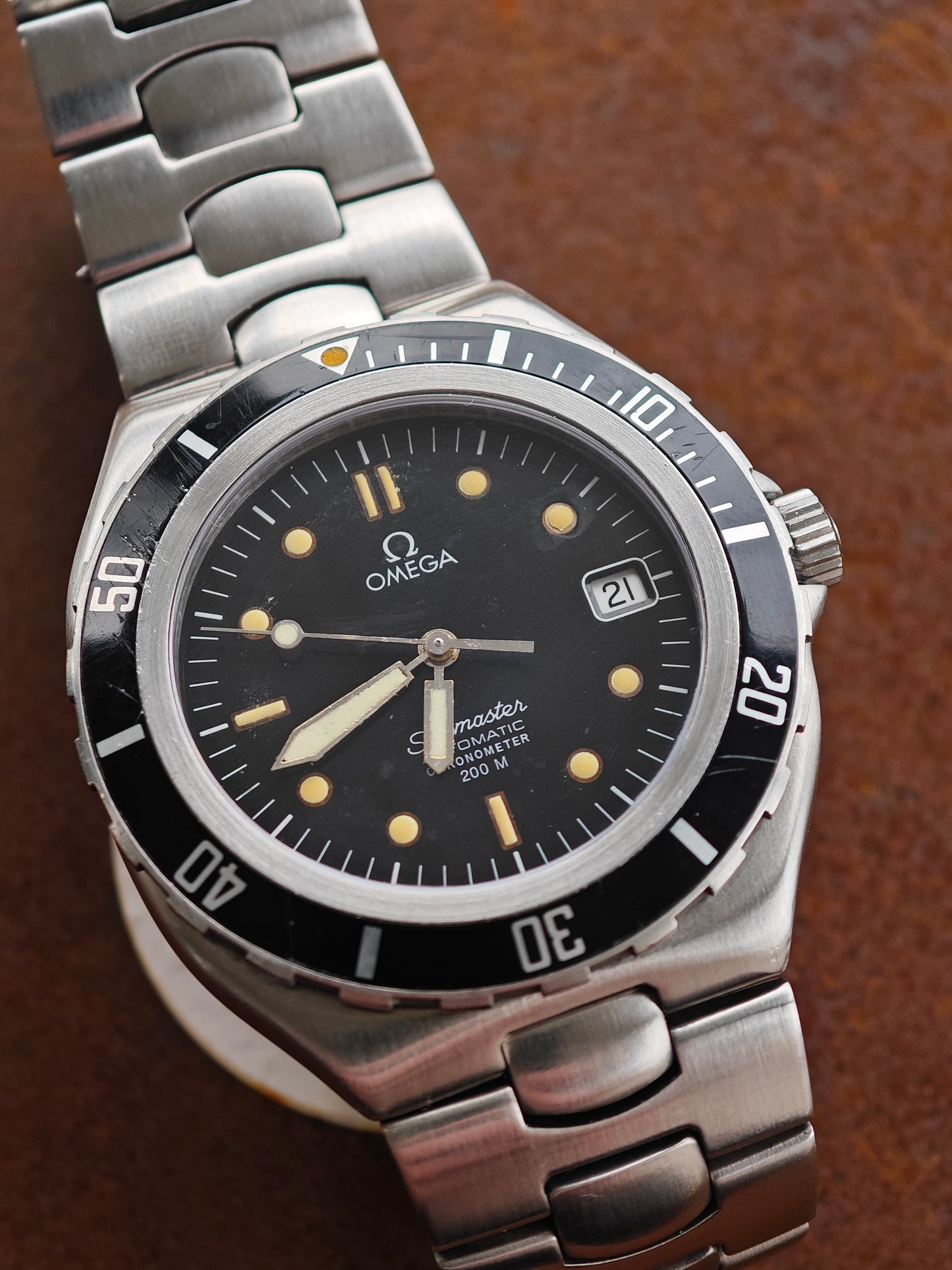 TOP MINT 1986 OMEGA Seamaster REAL Pre-BOND 368.1051 39 mm Automatic & 20,5cm bracelet