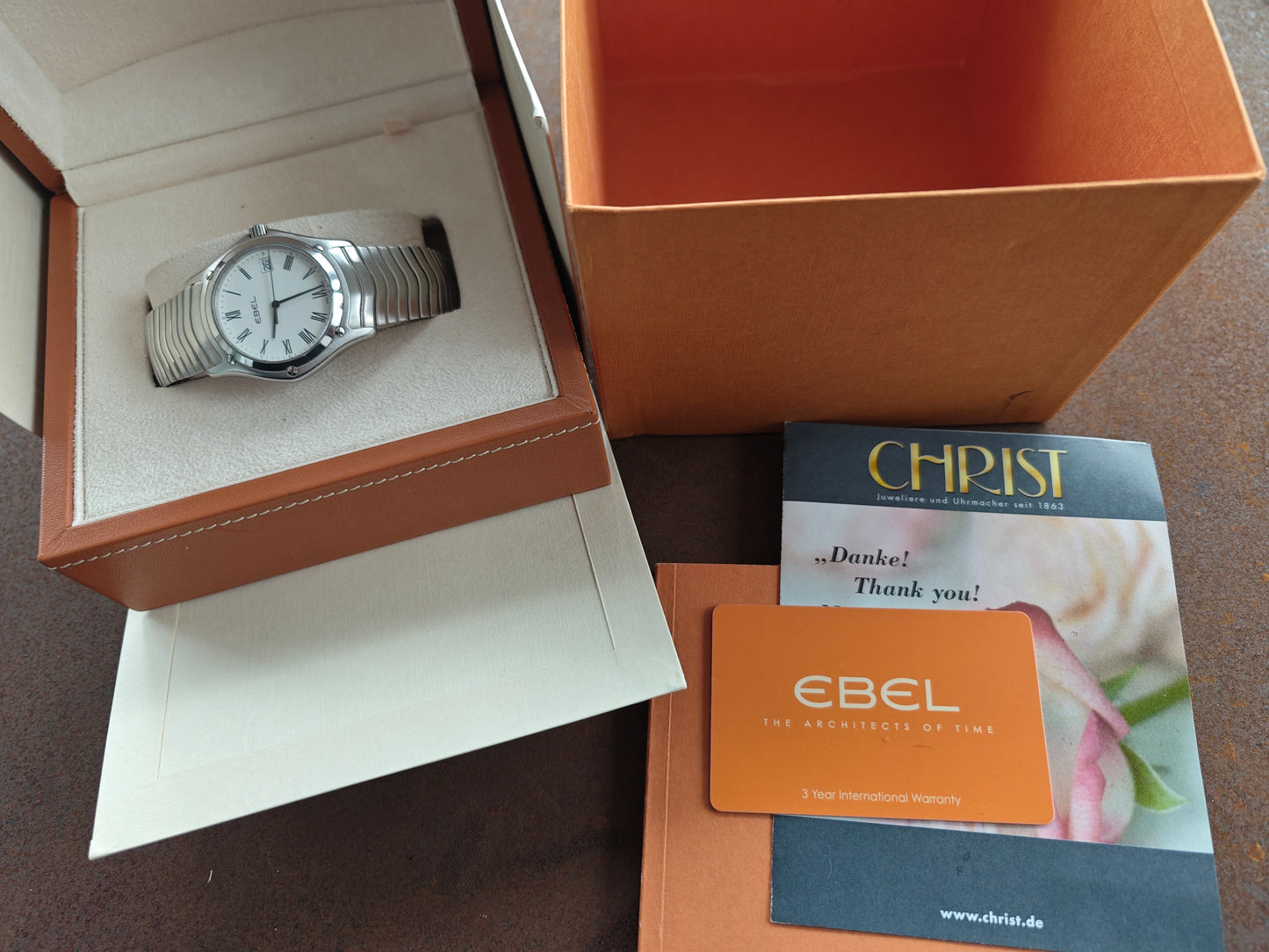 MINT - EBEL Classic Wave FULL SET & Invoice from 2005