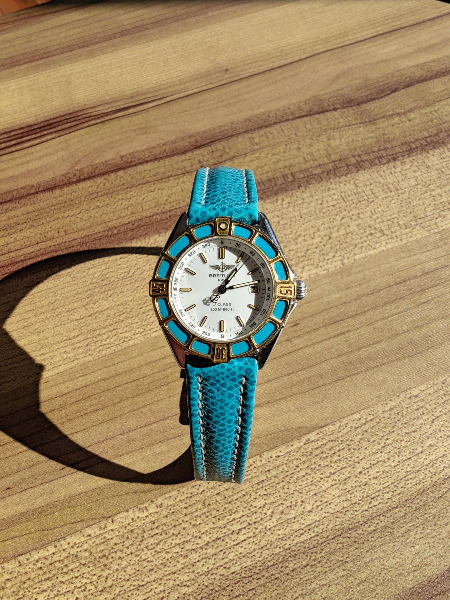 Breitling Lady's J-Class D52065 white, turquoise, gold