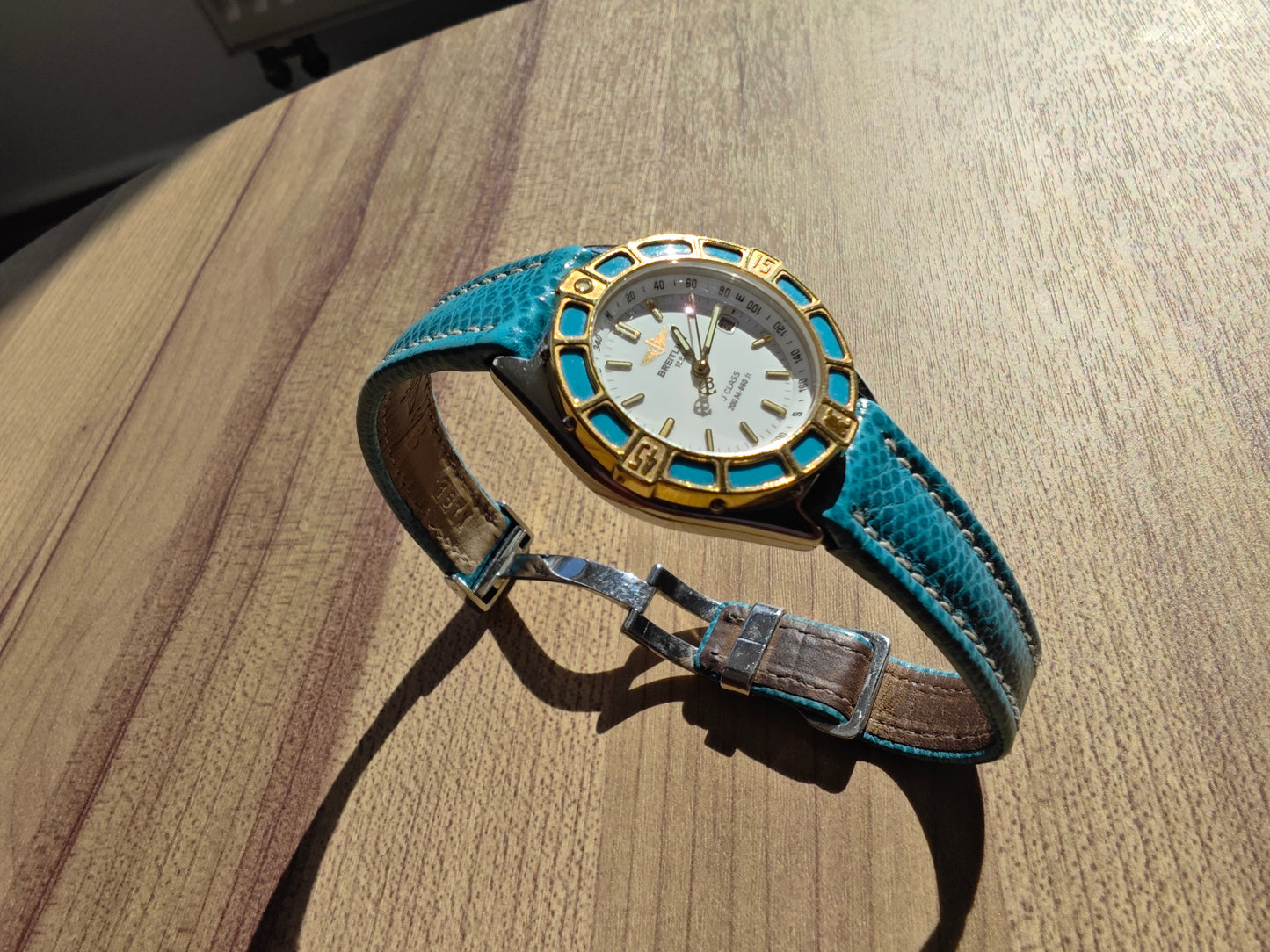 Breitling Lady's J-Class D52065 white, turquoise, gold