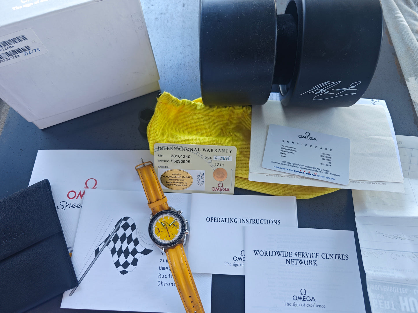 OMEGA Speedmaster M. Schumachler Edition Mega Full Set 1996 Invoice