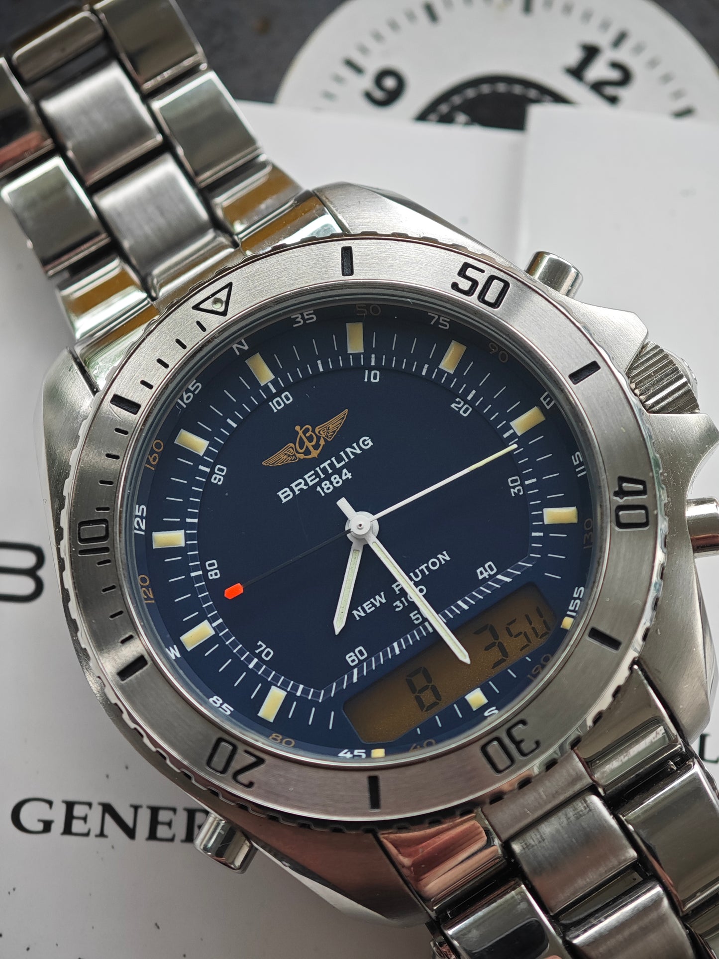 Breitling Pluton A51037 del 1993 SET COMPLETO COME NUOVO - REVISIONE 08/2025