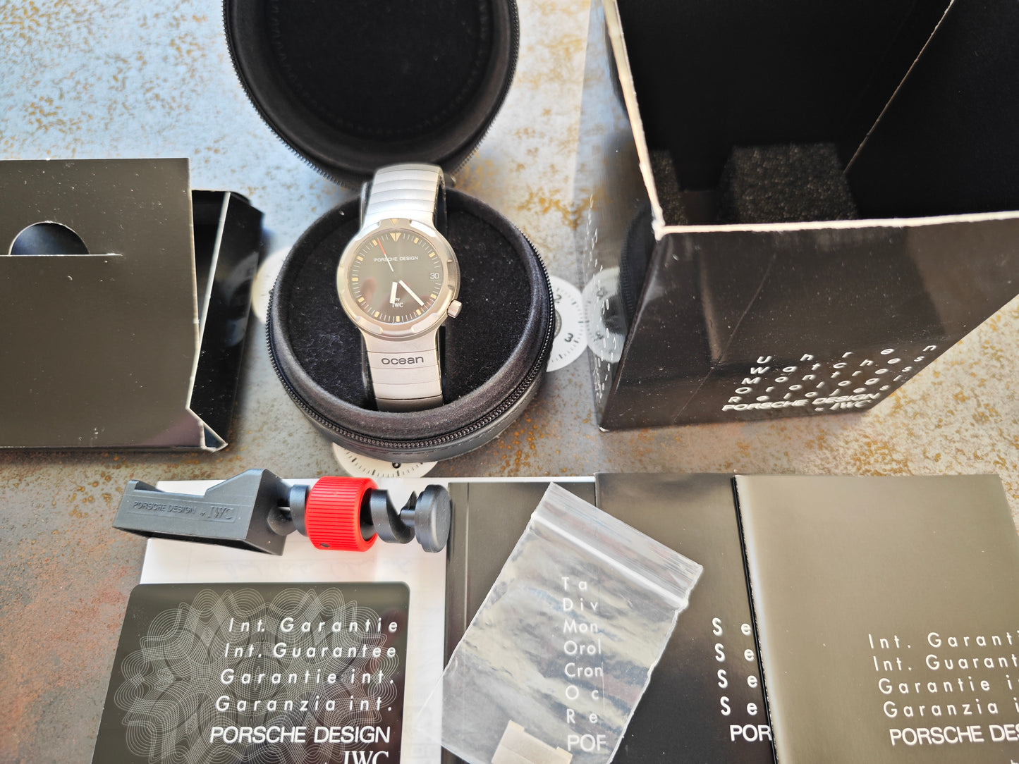 NOS IWC Porsche Design OCEAN 500 MEGA VOLLSET &amp; Rechnung von 1997