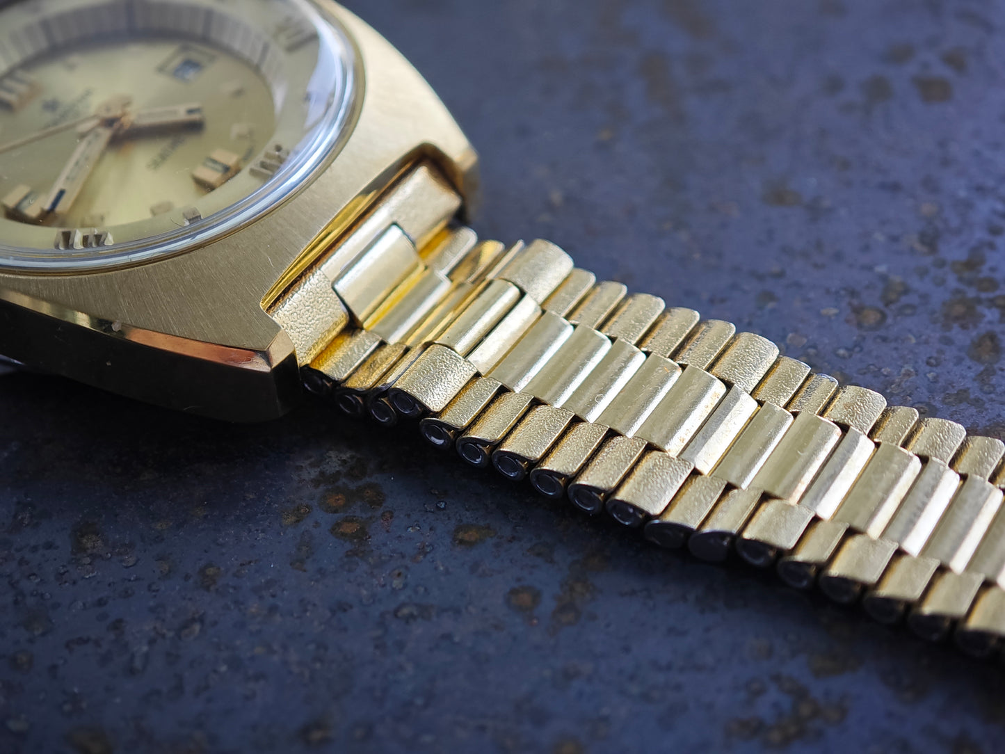 NOS Aquastar SeaTime vergoldet &amp; NSA Armband und Box UNISEX