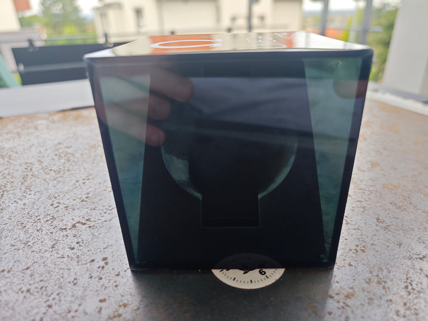 Scatola cubica in plexiglas OMEGA SEAMASTER estremamente rara per i modelli OMEGA Ploprof 600 e 1000